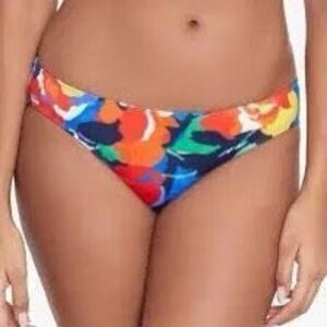 NWT Lauren Ralph Lauren Bold Floral Print Bikini Bottom.  Size 8